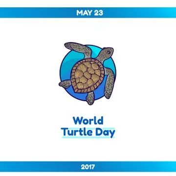 World Turtle Day, May 23 Stock Illustration