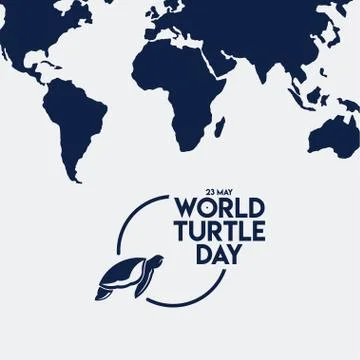 World Turtle Day Vector Template Design Illustration 스톡 일러스트