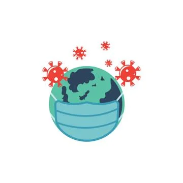World uses masks Stock Illustration