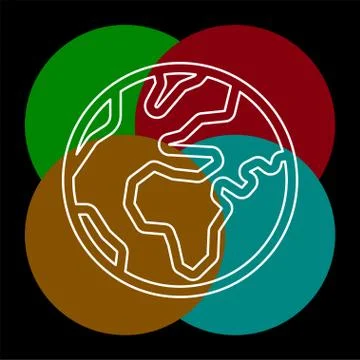 World vector icon Illustrazione stock