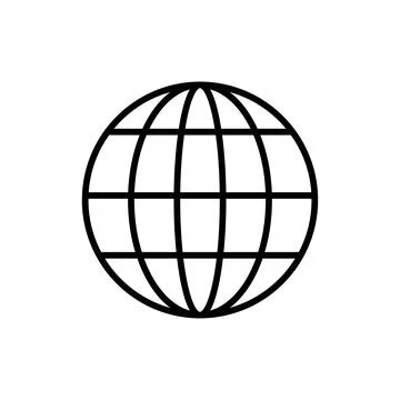 World vector icon, Pixel perfect vector graphics Stock Illustration