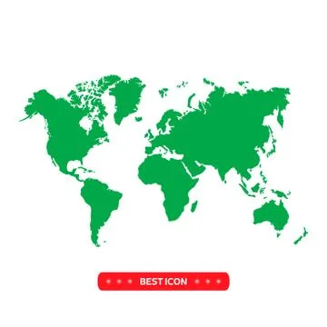 World vector map. Stock Illustration