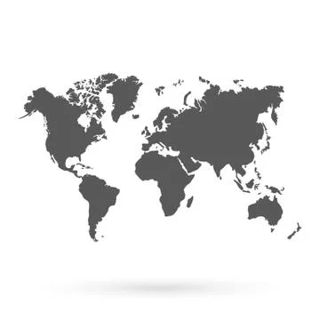 World vector map. Stock Illustration