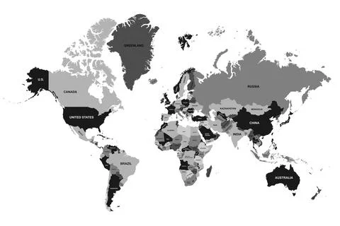 World Vector Map Stock Illustration
