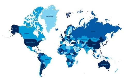 World Vector Map Stock Illustration
