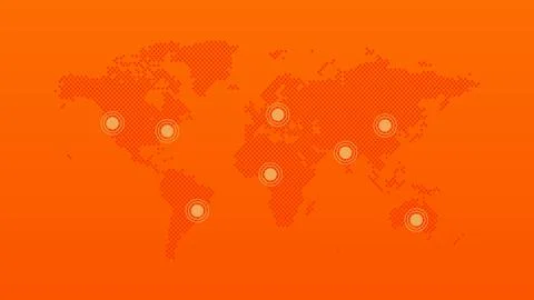 World vector symbol with map pins. Infographic background for web page 스톡 일러스트