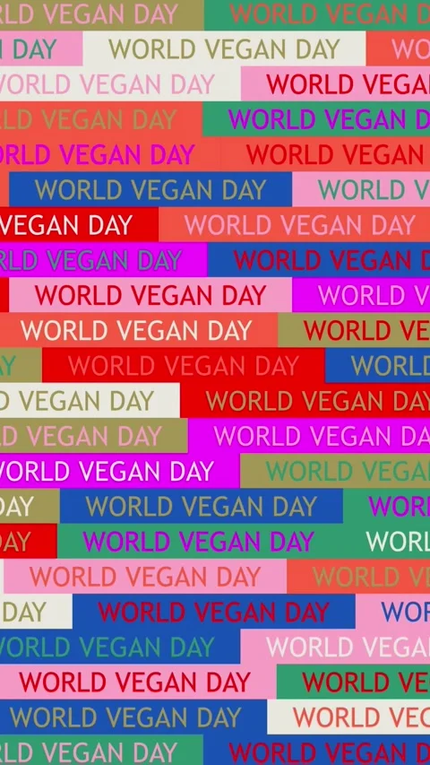 World vegan day. background. seamless pattern. loop mosaic animation. banner or Stock-Footage 322514989