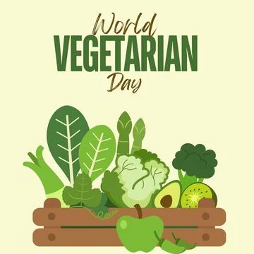 World Vegetarian Day Illustrazione stock