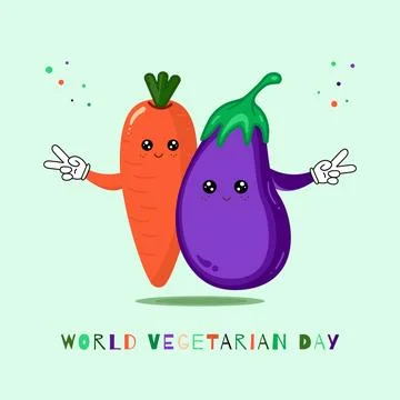 World Vegetarian Day Stock Illustration