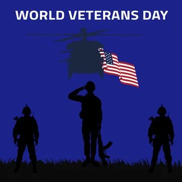 World Veterans Day Concept flat vector Design social media post Stock Illustration