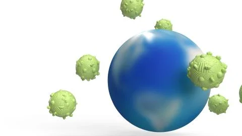 World  virus vector image for medicine content. Stock Illustration