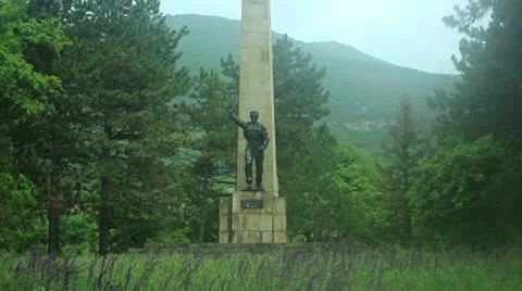 World war (1 and 2) monument _4 Stock Footage 11064346