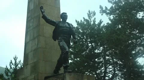 World war (1 and 2) monument _5 Stock Footage 11065100