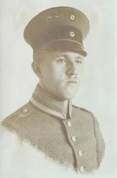 World War 1 – A german sergeant is posing for the camera Stock Photos