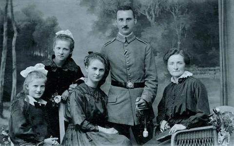 World War 1 - A german Sergeantwith his family Stock Photos