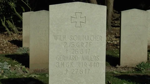 World War 1 German War Graves Stock Footage 99157174