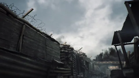 World war 1 - the great war - trench war Stock Footage 328577380