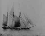 World War 1 - Sinking Sailing Ship Stock Footage