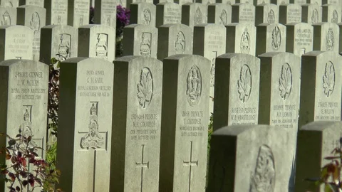 World War 1 War Graves Video stock 99316463