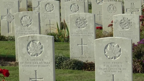 World War 1 War Graves Stock Footage 99825262