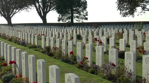 World War 1 War Graves France Stock Footage 99825359