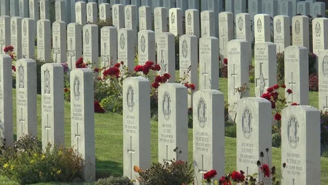 World War 1 War Graves Stock Footage 99838828
