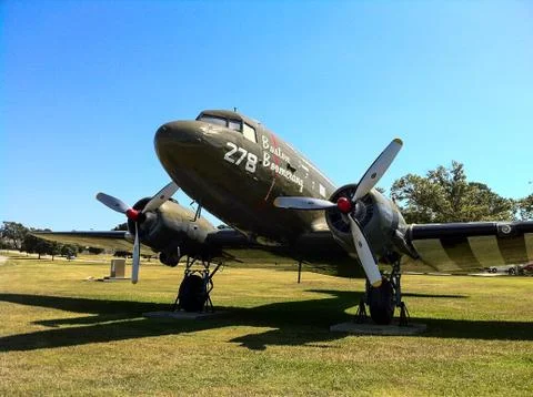 World War 2 bomber on display 스톡 사진