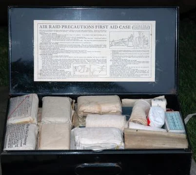 World War 2 First Aid Box Stock Photos
