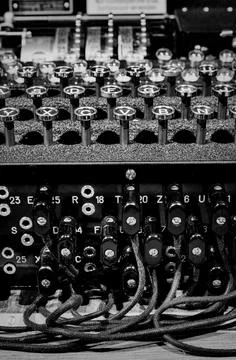 World War 2 German 'Enigma' Machine At Bletchley Park Stock Photos