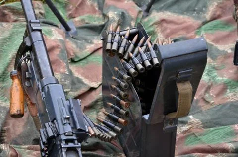 World war 2 machine gun in close view Stock Photos