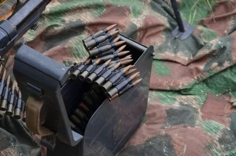 World war 2 machine gun in close view Stock Photos
