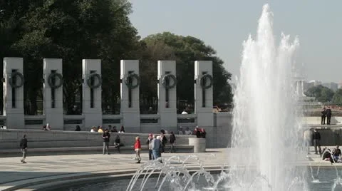 World War 2 Memorial in Washington DC, USA Stock Footage 11426727