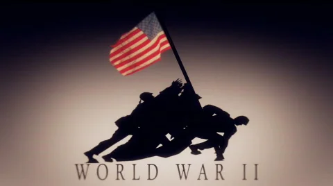 World War 2 Motion Graphic Title Stock Footage 311261