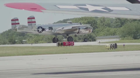 World War 2 - Plane Landing Video stock 201035030