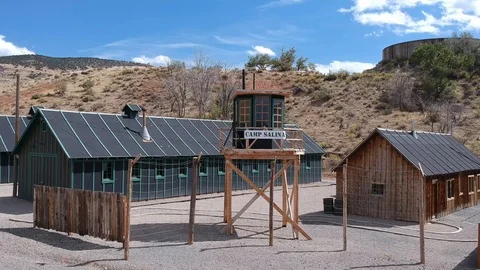 World War 2 Prisoner of War Camp in Salina Utah Stock Footage 91077035