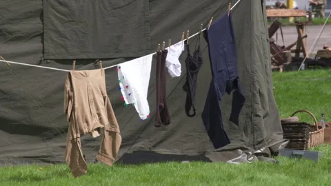 World War 2 re-enactment GVs Stock Footage 325988564