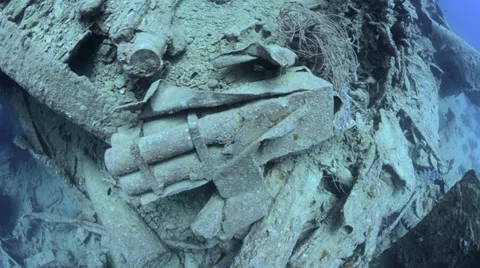 World war 2 shipwreck - SS Thistlegorm - 29.97fps Stock Footage 38431368