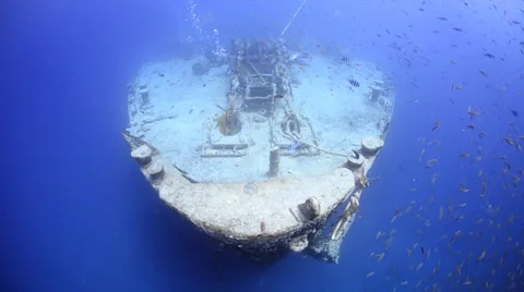 World war 2 shipwreck - SS Thistlegorm - 29.97fps Stock Footage 38440937