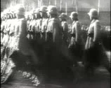 World War 2 - Soldiers Marching In Military Parade Stock Footage