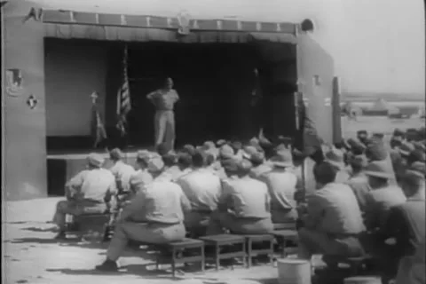 World War 2 - U.S. Air Force Bomb Axis oil fields in Romania 1943 Stock Footage 256242292