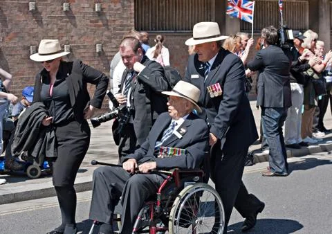 World war 2 veterans marching in liverpool, uk Stock Photos