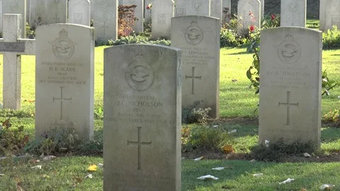 World War 2 War Graves Budapest Stock Footage 101176779