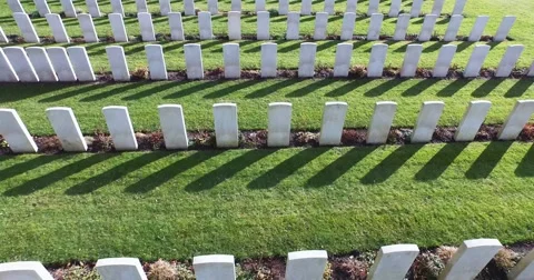 World war cemetery Stock Footage 58845975