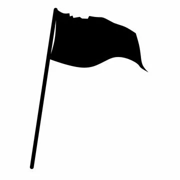 World War flag silhouette Stock-Illustration