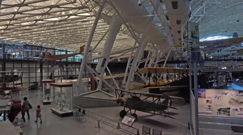 World War I bi plane historic aircraft Smithsonia Air Space 4K 025 Stock-Footage 50056477