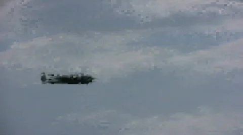 World War II era bomber Stock Footage