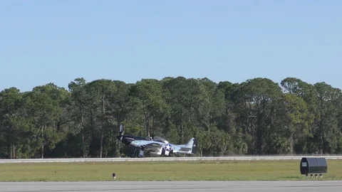 World War II era P-51 Mustang airplane Stock Footage 75586190