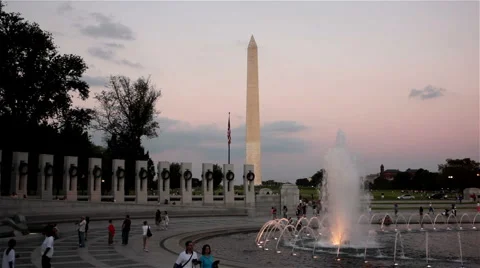 World War II Memorial, Washington DC Stock Footage 2201879