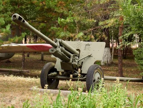 World War II Soviet anti-tank gun ZiS-3. Stock Photos