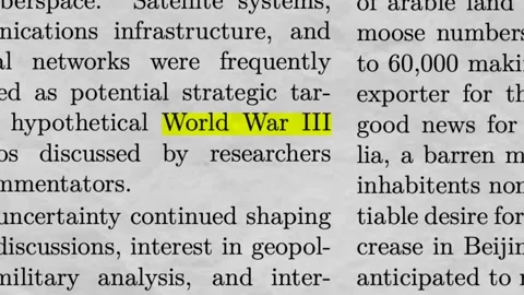 World War III Highlighted in Newspaper Article Geopolitical Crisis and Conflict Stock Footage 335343760